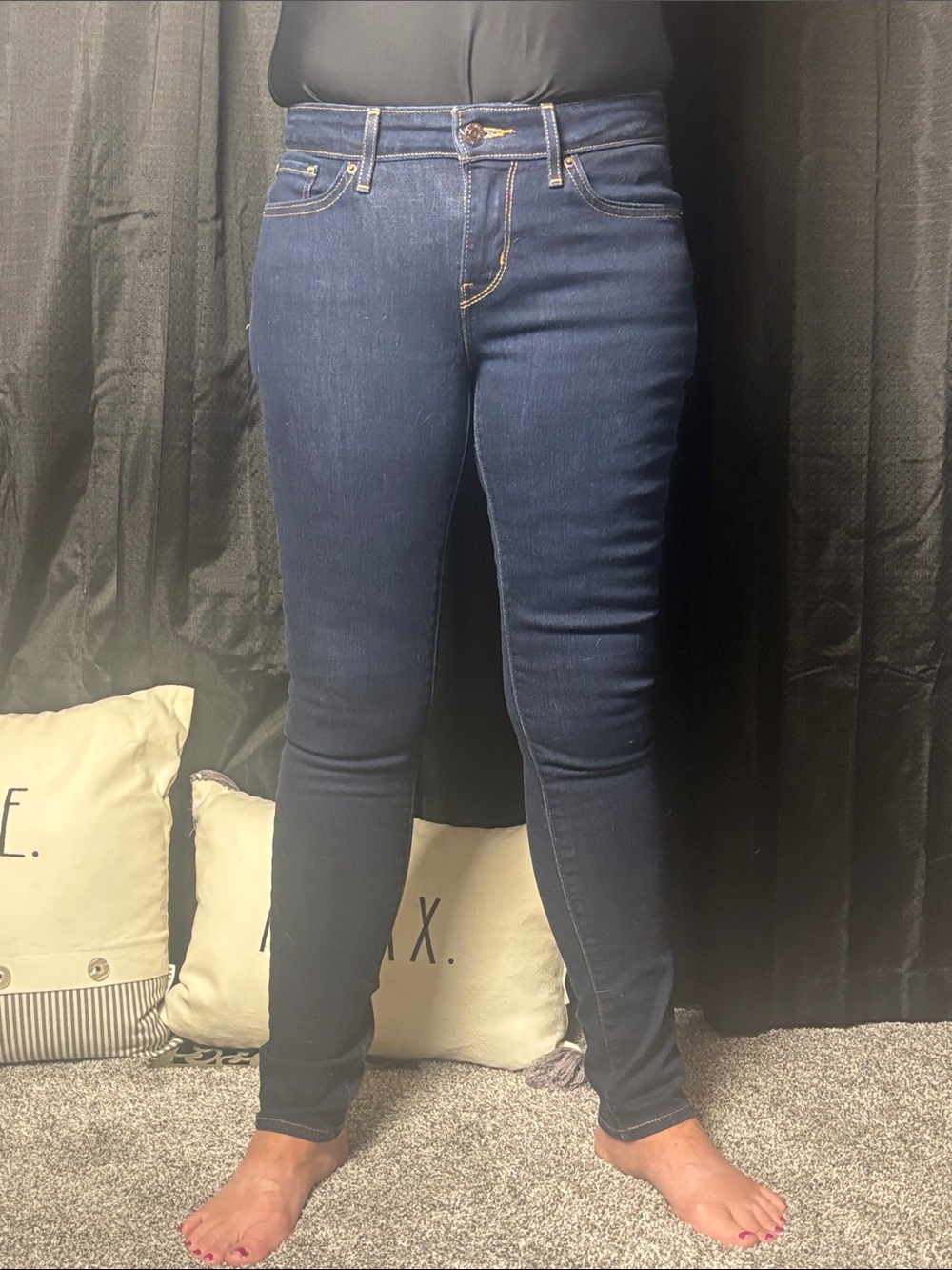 Levi's Dark Blue High-Rise Skinny Jeans